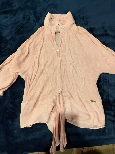 Camisa Rosa Claro Transparente - Usado