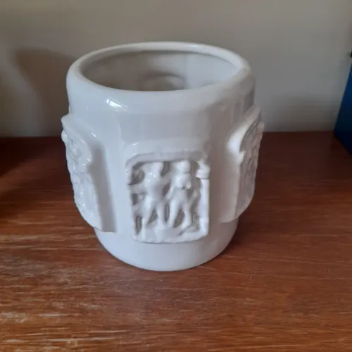 Vaso  Decorativo Branco em Cerâmica