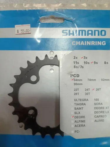 Coroa shimano fcm590 26 dentes