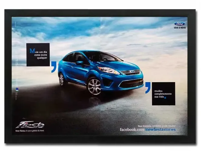 Ford Fiesta - Pôster, Quadro decorativo com propaganda original de revista