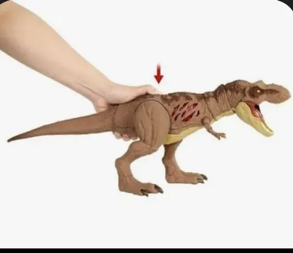 T rex Mattel BATTLE damaged