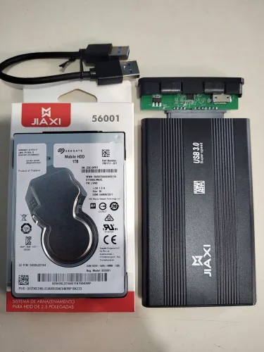 HD Externo 1TB Seagate + Case + Cabo USB 3.0