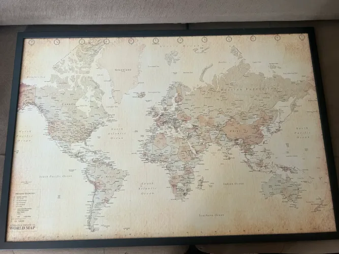 Quadro - Mapa Mundi