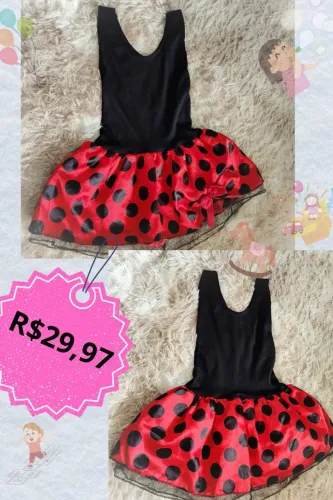 Vestido Infantil de Joaninha