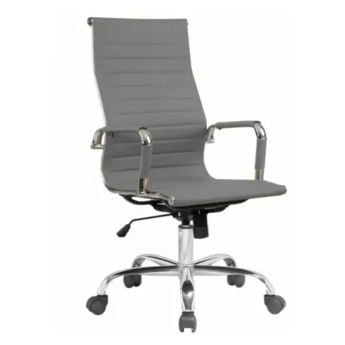 Cadeira Presidente Charles Eames Cinza Esteirinha Design Ergonômico Escritório 32881