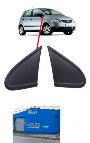 Moldura Espelho Retrovisor e Para lama Fox 2004/2009