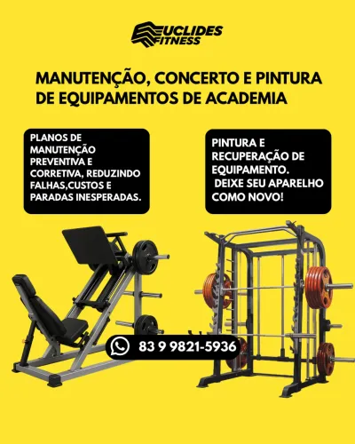 Pintura, Manutenção e Concerto de equipamentos de Academia - Qualidade e preço justo !