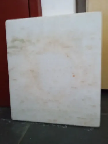 Mármore branco retangular 41 x 36 cm tabuleiro tampo de mesinha