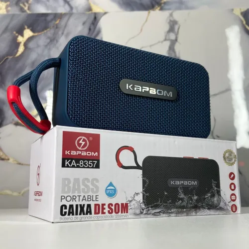Caixa de Som Bluetooth KAPBOM com Entrada USB e Graves Potentes