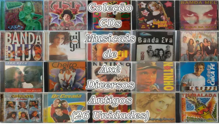 Coleção CDs Musicais Axé Diversos Antigos