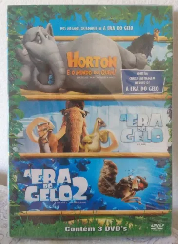 A Era do Gelo 1 & 2 - Horton e o Mundo dos Quem - DVD Triplo Lacrado
