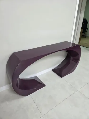 Aparador Moderno Laqueado Alto Brilho Roxo/Berinjela