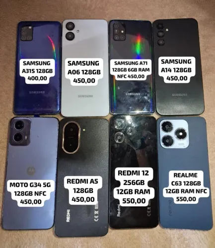 Celulares disponíveis no precinho