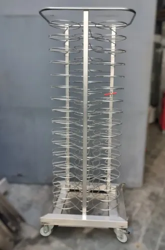 CARRINHO EM AÇO INOX PARA TRANSPORTE DE PRATOS