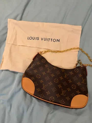 Bolsa Louis Vuitton Monogram - Mini Hobo com Corrente e Detalhes Caramelo