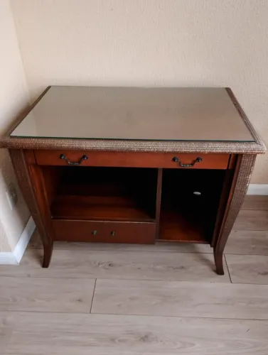 Mesa em rattan madeira maciça