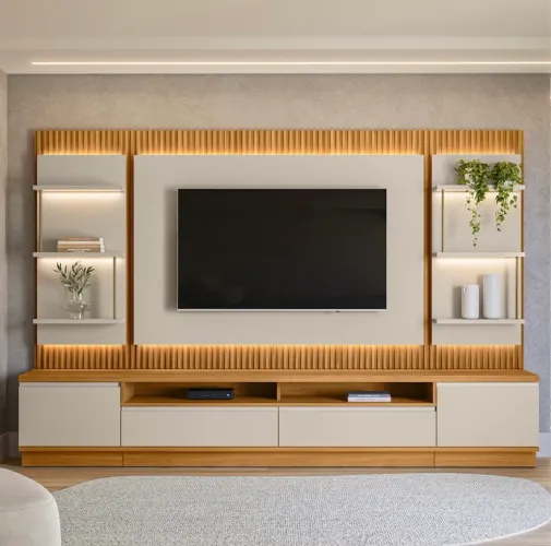 Painel Home Ripado com LED