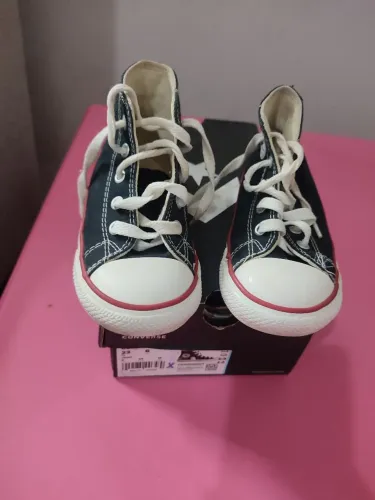 Tênis ALL star cano alto, preto, tamanho 23.