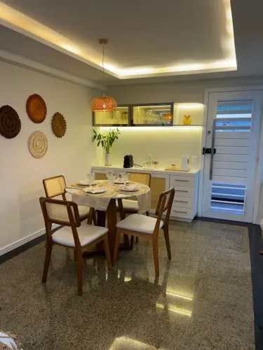 Flat mobiliado e decorado av beira mar