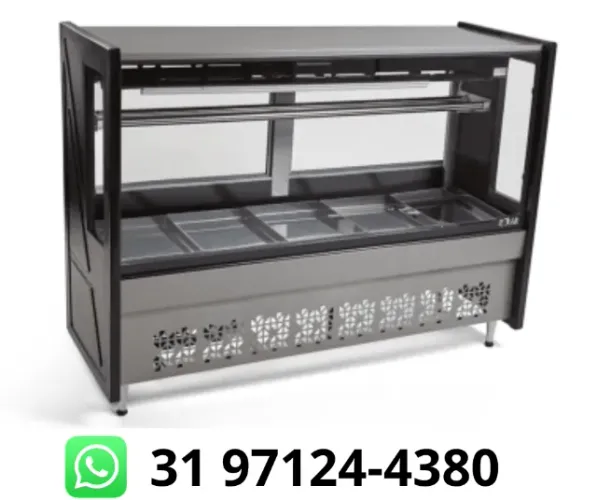 Balcão de Açougue 1,75M Preto Polar