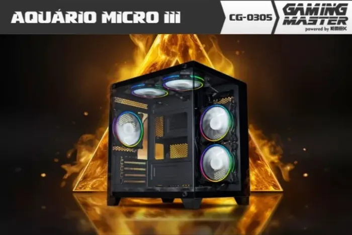 Gabinete Gamer Aquário Micro Iii Kmex Cg-0305 *ENTREGA GRÁTIS*
