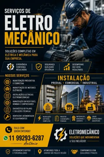 Eletricista Eletromecânico industrial residencial predial comercial Mauá abc