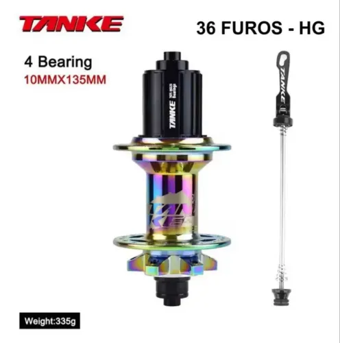 Cubo traseiro Tanke th240 BARULHENTO Rainbow 36 furos K7 8v a 12v freio a disco 6 furos