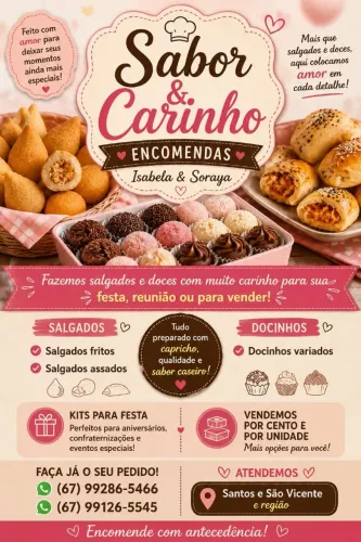 SALGADOS E DOCES POR ENCOMENDA 