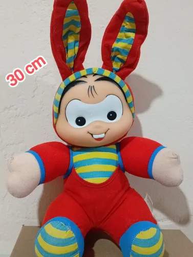 Brinquedo pelúcia Mônica baby Coelho marca Multibrink com 30 cm