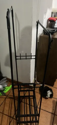 Arara Dupla Cabideiro De Roupas 3 Prateleiras Para Organização 