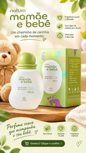 Colônia mamãe e bebê NATURA