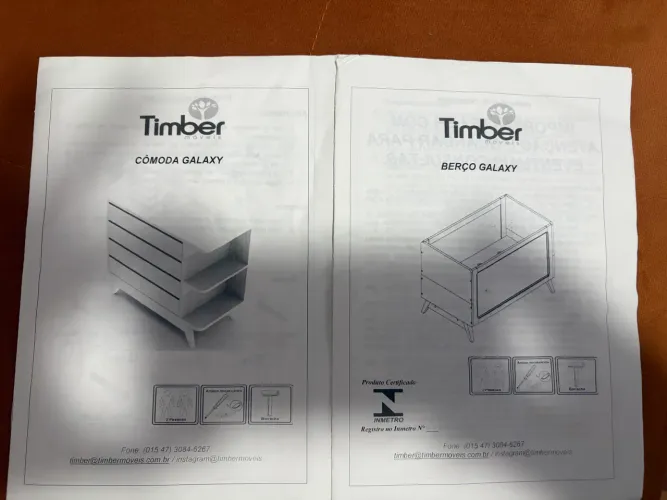 Lindo Berço + Comoda + Mini Cama Luxo da Timber