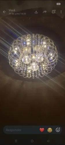 Vendo lindo lustre de cristal em estado do novo.