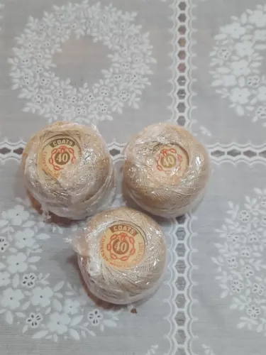 linha mercer crochet nº 40 - 3 novelos antigo