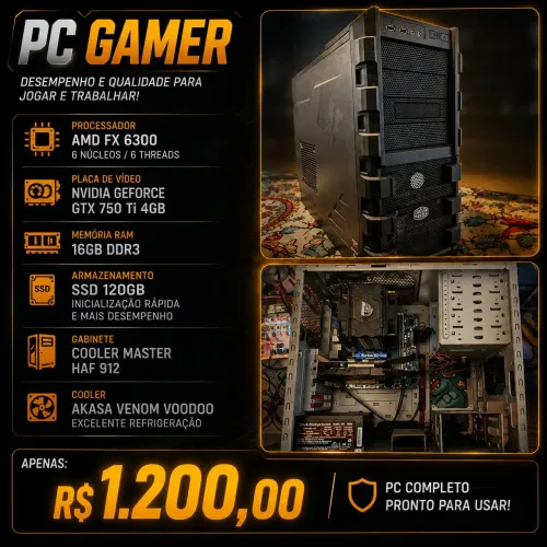 PC FX 6300 GTX 750 TI