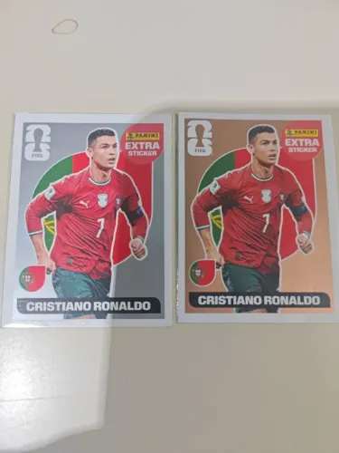 FIGURINHAS CR7 PRATA E BRONZE