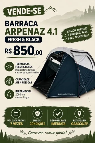Barraca Quechua 4.1 Fresh & Black