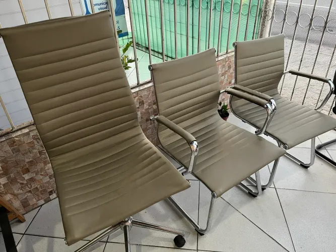 Kit cadeiras escritório em tecido factor (impermeável e resistente)