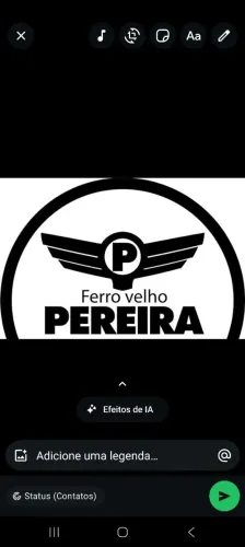 Ferro velho do Pereira está de volta agora em novo endereço rua tecela  186 José ometto 1