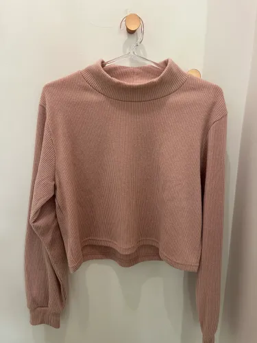 blusa cropped oh my kids rosa bebê