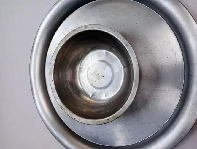 Tigela e Travessa de Inox - 2 Peças