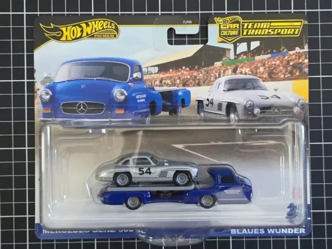 Mercedes-Benz 300 SL + Blaues Wunder - Hot Wheels Team Transport