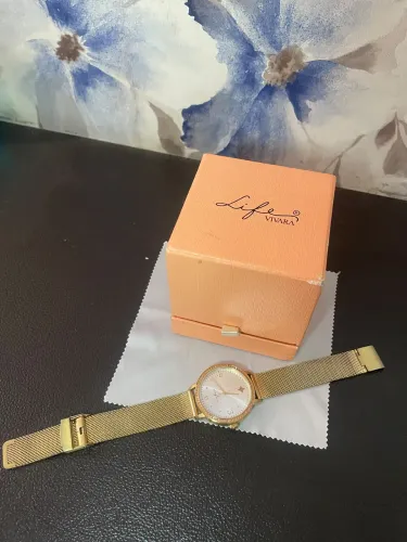 Relógio Life Formatura Feminino Aço Dourado Prateado Dourado