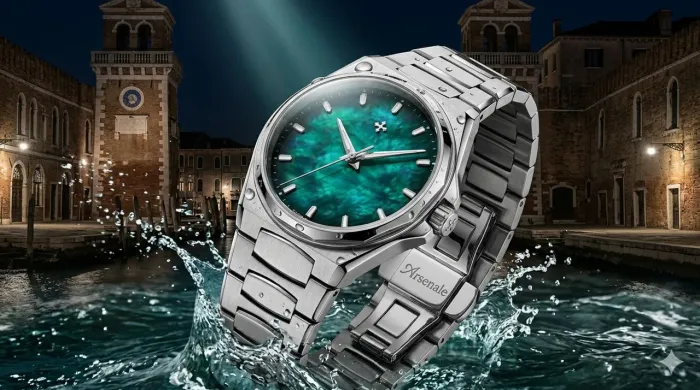 Relógio Venezianico Arsenale Mother Pearl Green Dial 37mm. Novo. Zerado. No plástico!