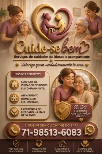 Serviço de cuidador de idosos e acompanhante