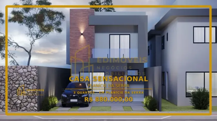 Planície da Serra: Casa com 3 Quartos, Suíte e Espaço para Home Office