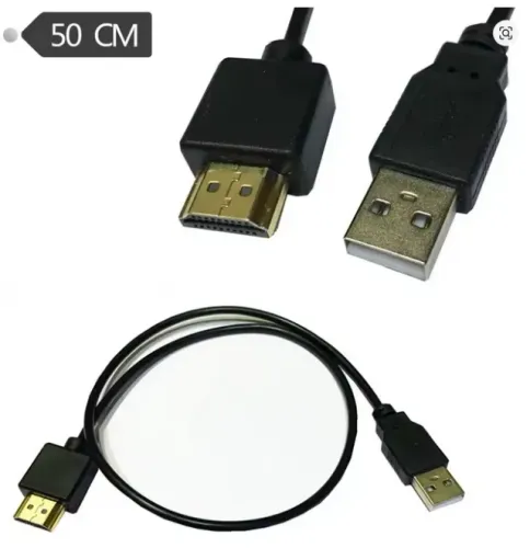 Cabo USB 2.0 compatível com HDMI