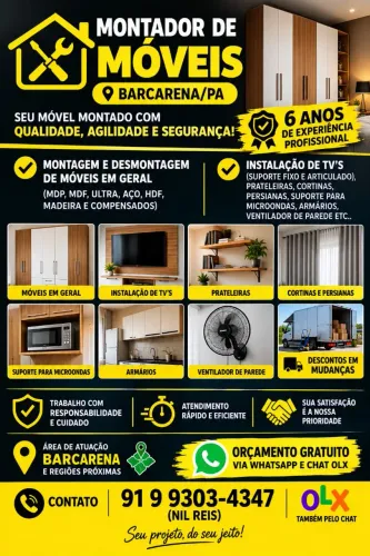 MONTADOR DE MOVEIS BARCARENA/PA