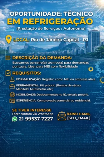 TÉCNICOS EM REFRIGERAÇÃO, GELADEIRA,AR CONDICIONADO,MAQUINAS DE LAVAR,FOGÃO, MICROONDAS 