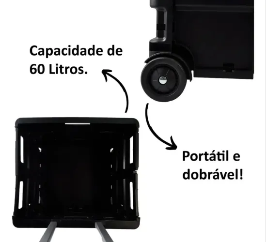 Cesta de compras dobrável